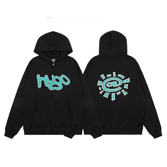 ADWYSD x Loyle Carner Hugo Zip-up Hoodie - Picture 1 of 2